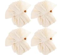 SEWACC 4pcs Beige Ramie Body Scrubbers Bath Loofah Balls Exfoliating Shower Puff Spa Shower Scrubber for Full Body Cleansing and Skin Renewal