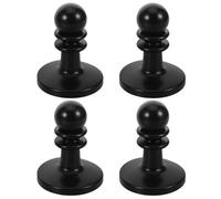 SEWACC 4pcs Black Plastic Tent Pole Tip Caps, Outdoor Tarp Protectors | Tents and Hammock Tarps, Hiking or Backyard Camping, Storm Readiness and Electrical Safety