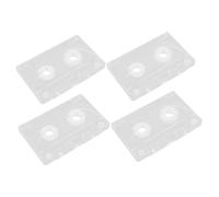 SEWACC 4pcs Blank Cassette Tape Storage Box Organizer Portable Music Lovers Retro Design