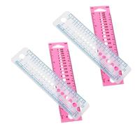 SEWACC 4pcs Crochet Ruler Durable Knitting Needle Measuring Tools for Beginners Experts Essential Sewing Accessories for Accurate Measurements and Crafting