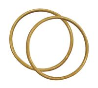 SEWACC 4PCS DIY Bamboo Round Handles Inner Diameter Portable Wood Bag Handles for Handbags Clutches Purse Accessories Stylish Replacement for Handmade Bags