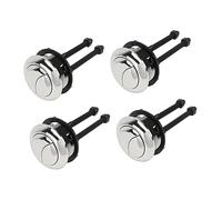 SEWACC 4Pcs Dual Flush Toilet Push Button Electroplated PP Water Saving Toilet Tank Replacement Easy Install Compatible with Cistern Random Color