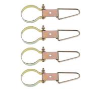 SEWACC 4pcs Fire Extinguisher Wall Mount Bracket with Triangular Metal Hooks, Weather-Resistant and Highly Visible Design for Vehicles and Office Safety