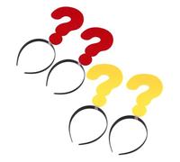 SEWACC 4pcs Funny Photo Prop Photo Booth Props Cloth Question Mark Headbands Unique Stylish Secure Fit Easy to Use Accessories for Weddings and Booth