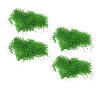 SEWACC 4pcs Green Artificial Grass Scatter Turf Material for Bonsai DIY Sand Table Scenery Basing Sponge Moss Landscape Tree Decoration, 60g Pack for Model Hobby Craft