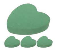 SEWACC 4pcs Heart Flower Foam Floral Foam Shapes Heart-Shaped Flower Arrangement Olive Green