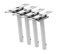 SEWACC 4pcs Hidden T Bracket Shelf Supports Cold-Rolled Steel Floating Shelf Brackets for Living Bedroom Study