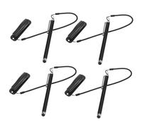SEWACC 4pcs High Sensitivity Stylus Pens with Chain for Capacitive Touch Screens Precision Touch Control for Tablets Laptops Industrial Devices Multi-device Compatible