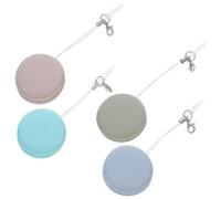 SEWACC 4pcs Macaron Shape Phone Screen Cleaner Set Portable Microfiber Cloths for Electronic Devices Lens and Glasses Cleaning in Pink Blue Mint Green and Khaki