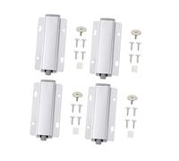 SEWACC 4pcs Magnetic Push to Open Rebounding Devices for Cabinet Doors Silver Finish Door Catchers for Bedroom Bathroom and Furniture Easy Installation with Smooth Surface and Stable