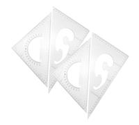 SEWACC 4Pcs Multi Functional Geometry Triangle Rulers Set with Clear Measurement Scales Precision Drawing Tools for Design Engineering Teaching and Crafting Compact and