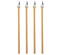 SEWACC 4pcs Natural Bamboo Brush Handle for Calligraphy Artistic Supplies Caliber DIY Traditional Writing Craft