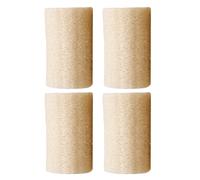 SEWACC 4pcs Natural Loofah Body Wipes Set, 10cm Length x 5-7cm Diameter, Deep Exfoliating Scrubbing Towels for Back and Skin Cleaning, Natural Loofah Bath Brush for Shower and Massage