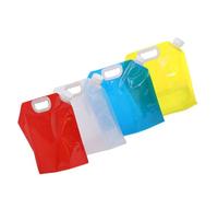 SEWACC 4pcs Outdoor Water Storage Bag 5l Foldable PE with Handle for Hiking