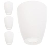 SEWACC 4pcs Plastic Lamp Shades for Hanging Lamps Simple White Flat Top Design with Middle Durable Household Light Covers for Bedroom Living Room Study Room Decor