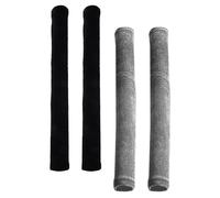 SEWACC 4pcs Refrigerator Handle Covers Set, Universal Soft Cloth Door Handle Protector Wraps in Black and Grey for Kitchen Fridge and Oven, Anti-Skid Appliance Grip Covers