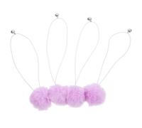 SEWACC 4pcs Replaceable Cat Balls with Bells for Cat Trees and Scratching Posts Plush Material Interactive Entertainment Hanging