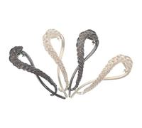 SEWACC 4pcs Rhinestone Hair Clips Set for Women Metal Jeweled Barrettes in Black and Gold Sparkly Hair Accessories for Weddings Proms