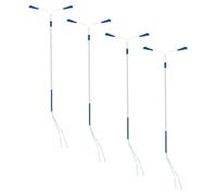 SEWACC 4pcs Scale Lampposts for Dollhouses and Garden Decor Durable Micro Landscape Lighting for Unique Village Scenes