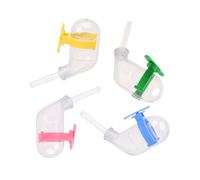 SEWACC 4Pcs Silent Vacuum Hamster Water Feeders with High Permeability No-odor Design for Pets Rabbit Gerbils Cage Hanging Pet Drinking Supplies Random Color