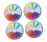 SEWACC 4Pcs Standard Color Wheel with Gradient Color Mixing Guide for Painting Drawing Makeup Blending Art Teaching Tool Lightweight for Artists Designers and Students