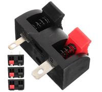 SEWACC 4pcs Stereo Speaker Wire Connectors with Push-release Terminal Clips Plastic Metal for Stage Audio Systems and DIY Projects Easy Installation with Mounting Red Black Polarized