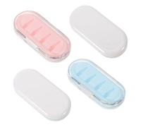 SEWACC 4Pcs Stylus Tip Storage Case with 4 Compartments - and White Pen Nib Organizer for Tablet Stylus, Artist and Office Use, Portable Protective Pen Holder for Home and School