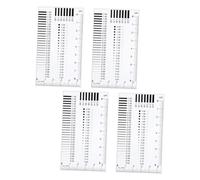 SEWACC 4pcs Transparent Crack Gauge High Precision Measuring Ruler Tool for Flaw Detection and Appearance Inspection Portable Plastic Crack Monitoring Gauge for Professional Industrial