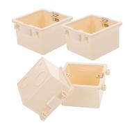 SEWACC 4pcs Type Concealed Socket Junction Boxes Flush Mount Electrical Wall Boxes Fire Resistant Cable Housing for Cavity Walls