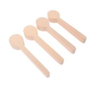 SEWACC 4pcs Unfinished Wooden Spoons DIY Kit Craft Supplies for Handmade Projects Durable Beechwood Design for Imagination and Skill Development
