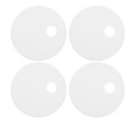 SEWACC 4PCS White Plastic Toilet Seat Hinge Caps Decorative Toilet Bolt Covers for Bathroom Fixtures Easy Install Screw Covers and Clean Appearance