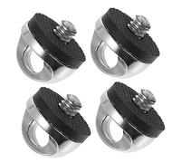 SEWACC 4PCS Zinc Camera Ring Strap Screws Threaded Neck Strap Holder for DSLR Quick Release System Durable Mounting Accessories