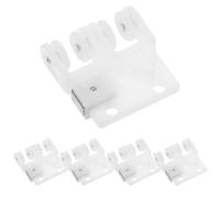 SEWACC 5 Pairs Rotatable Curtain Track Rollers Plastic Curtain Wheel Fittings Practical Sliding Gliders for Window Tracks