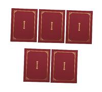 SEWACC 5 Pcs Gold Stamping Document Protective Covers Certificate Holders Diploma Holders with Reinforced Edges and Corner Slots for Secure Letter Sized Papers Portable Lightweight