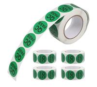 SEWACC 5 Rolls Round Quality Control Stickers Qc Approval Labels Adhesive Circle Product Inspection Pass Stickers for Inventory Calibration and Production Quality Check