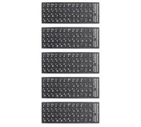 SEWACC 5 Sheets Black Pvc Ukrainian Keyboard Stickers for Laptop and Notebook Computers, Easy to Use with No Glue Residue, for School and Home Use, for Friends Learning Foreign Languages