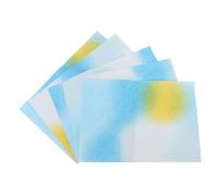SEWACC 5 Sheets Gradient Textured Bouquet Wrapping Paper Tear-resistant Paper for Flower Making and Wrapping DIY Crafts Vibrant Rainbow Design