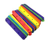 SEWACC 50 Pack Ice Pop Craft Sticks with Holes Jumbo Coloured Wooden DIY Craft Sticks for Classroom Projects Party Crafts Camp Activities and Creative Designs