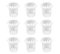 SEWACC 50 Pcs Plastic Slotted Net Cups for Plant Germination and Nursery Use, Wear Resistant Planter Baskets Balancing Moisture Levels for Soilless Vegetable Cultivation and Sowing
