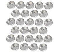 SEWACC 50PCS Aluminum Candle Cup Cases Metal Tea Light Holders for DIY Tealight Making Lightweight Reusable Candle Mold Containers