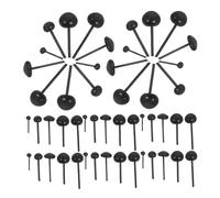 SEWACC 50pcs Black Safety Eyes for Crochet Multi Plush Animal Craft Eyes in Portable Box Durable Fake Eyeballs for Needle Felting Stuffed Dolls Bear Sewing and DIY Projects
