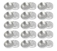 SEWACC 50pcs Candle Cup Case Tea Light Tin Aluminum Easy Mold and Demold Easy Storage Tealight Accessories for Candy and Chocolate Making