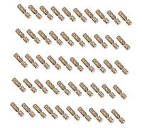 SEWACC 50Pcs Copper Cylindrical Spring Hinges Yellow Brass Automatic Box Hinges for Jewelry Cases Smooth Self Closing Durable Metal with Screws