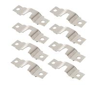 SEWACC 50pcs Double Hole Photo Frame Hangers Kit with Screws Sturdy Aluminum Alloy Picture Hooks for Wall Hanging Frames Cross Stitch Posters Paintings Home and Office Decor