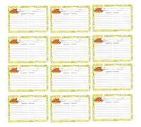 SEWACC 50pcs Kraft Paper Cooking Note Cards with Rounded Corners, Comfortable to Write and Touch, Plenty of Room for Recipe Instructions, for Home Kitchen Use, Attractive and Smooth