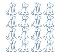 SEWACC 50pcs Metal Dog Paper Clips Puppy Shape Bookmarks Decorative Paperclips Blue Metal for School and Home