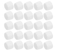 SEWACC 50pcs MM Threaded Plastic Medicine Bottle Screw Cap Leakproof White