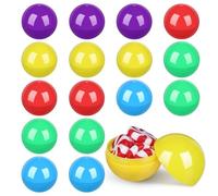 SEWACC 50Pcs Plastic Fillable Balls 1.77 Inch Round Openable Colored Storage Containers for Gumballs Vending Machine Gift Stuffers Party Favors