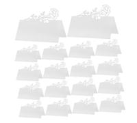 SEWACC 50pcs Rose Floral Wedding Place Cards Design Printable Name Tags Durable Sturdy Paper Table Seating Invitations for Reception Classic to Modern Themes