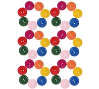 SEWACC 50pcs Rustic Brown Wooden Buttons Round Craft Sewing Buttons for DIY Handmade Crochet Cardigans Jackets Embroidery Patchwork Knitting